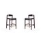 Manhattan Comfort Klismos Counter Stool in Black and Dark Walnut (Set of 2) 2-CS007-BK - alternate 1